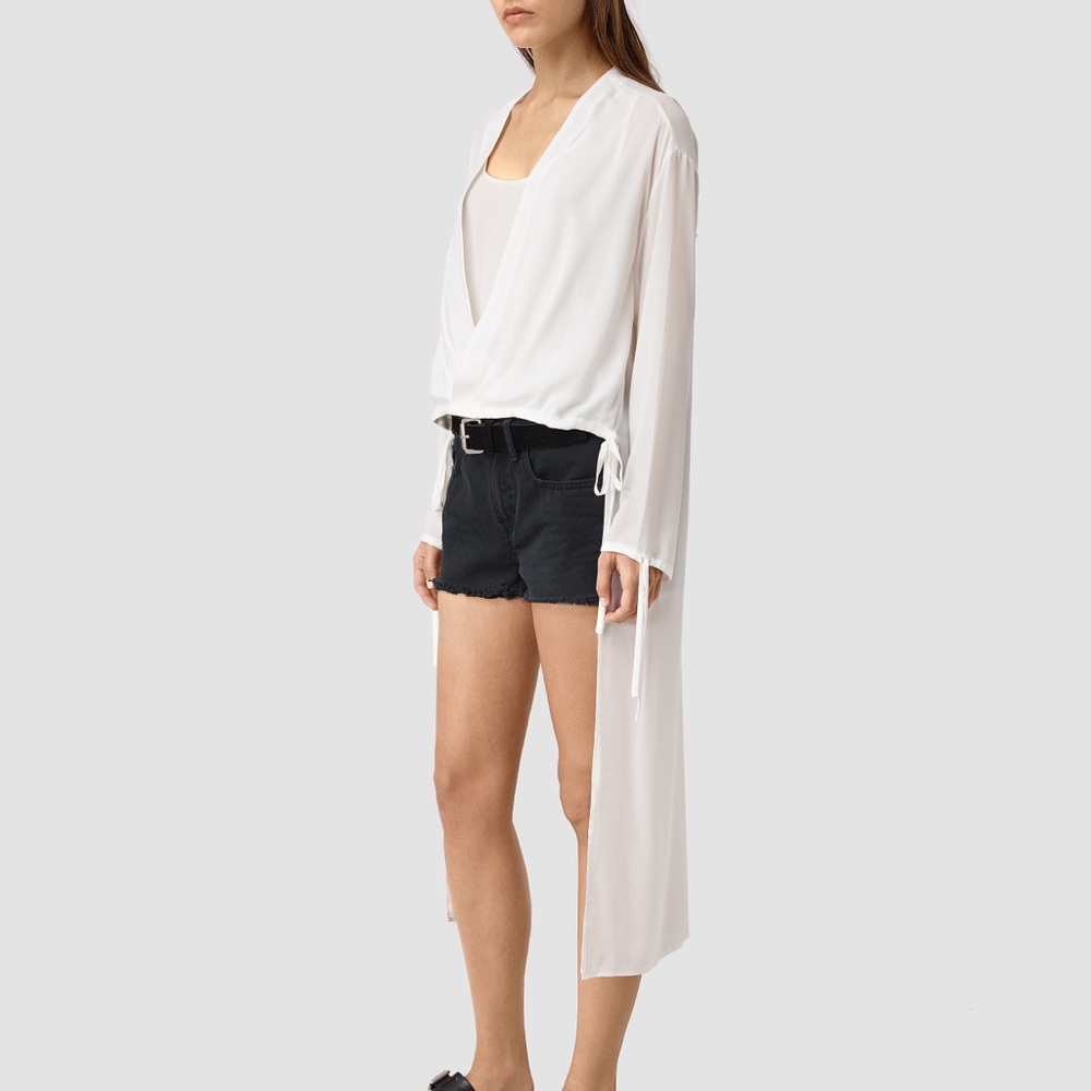 All Saints White Avala Top - Size US 4 - NWT